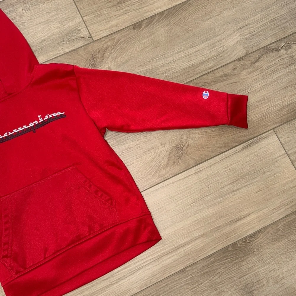 Champion Kids Bold Red Hooded sweatshirt size 5/6 athletic wear